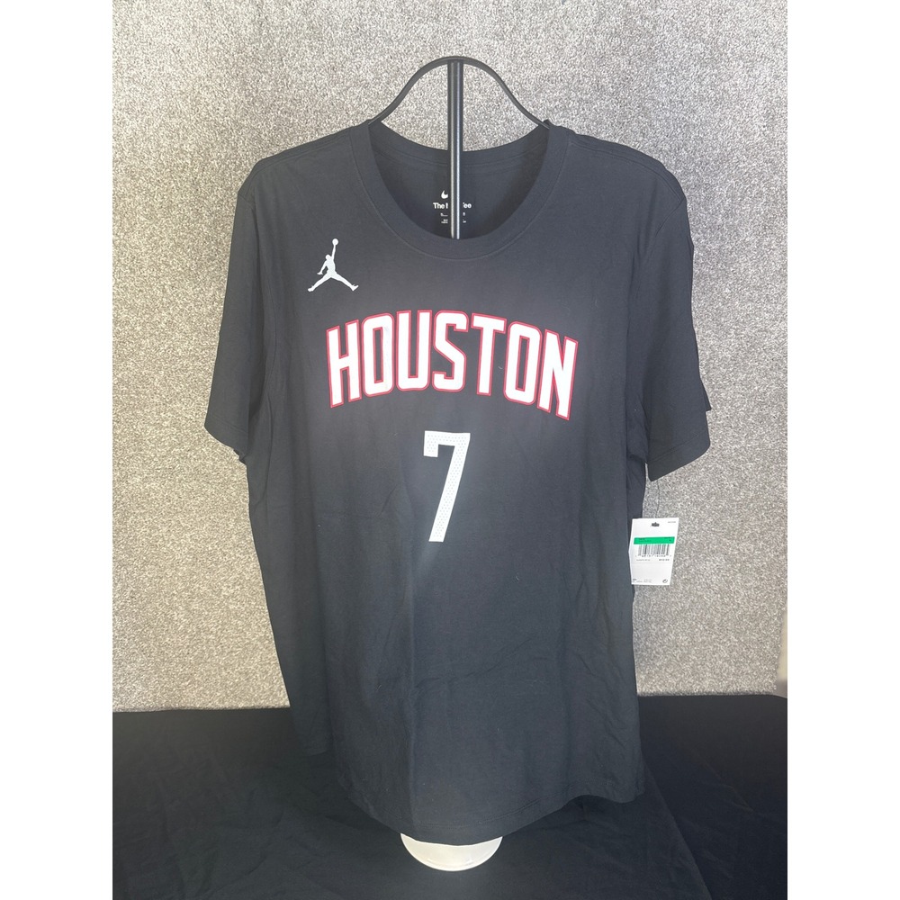 Jordan Houston Rockets Kevin Durant Mens XL Black NBA T-Shirt DV5774-010 NEW